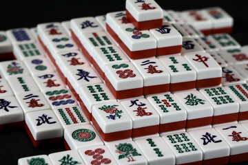 Red Mahjong Tiles