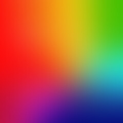 Abstract blurred gradient mesh background in bright rainbow colors.