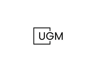 UGM letter initial logo design vector illustration