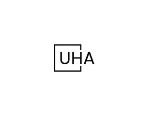 UHA letter initial logo design vector illustration