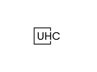 UHC letter initial logo design vector illustration