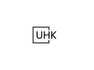 UHK letter initial logo design vector illustration