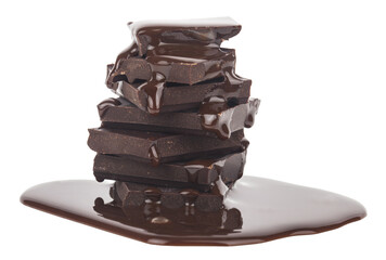 Chocolate isolated on white background.