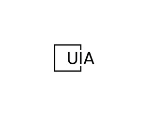 UIA letter initial logo design vector illustration