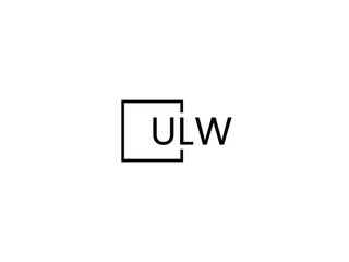 ULW letter initial logo design vector illustration