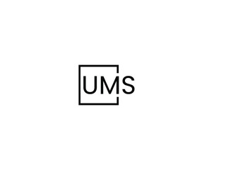 UMS letter initial logo design vector illustration
