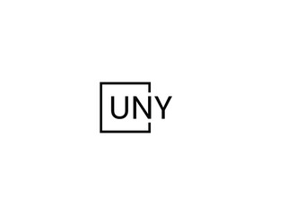 UNY letter initial logo design vector illustration