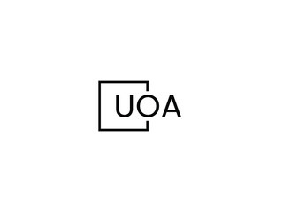 Obraz premium UOA letter initial logo design vector illustration