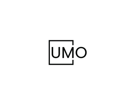 UMO letter initial logo design vector illustration