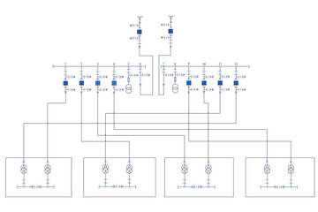 Electric wiring diagram for power	