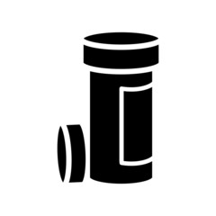 Medicine Pill bottle icon vector.