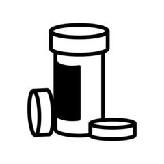 Medicine Pill bottle icon vector.