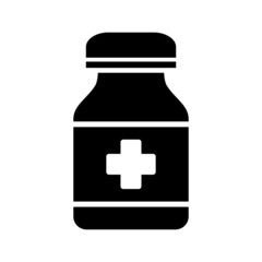 Medicine Pill bottle icon  vector.