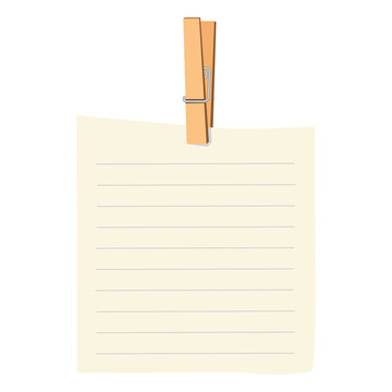 wooden clip and note paper