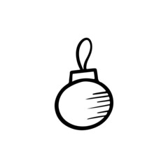 Simple new year ball element for decorative design. 