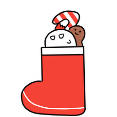 クリスマスの靴下ににわとりプレゼント