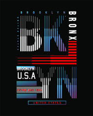 brooklyn  graphic vector typography t shirt design 