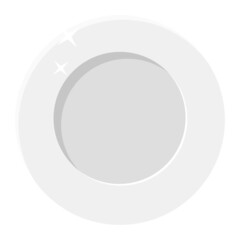 white ceramic round plate