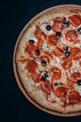 pizza pepperoni cheese food  fast food italian