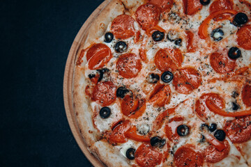 pizza pepperoni cheese food  fast food italian