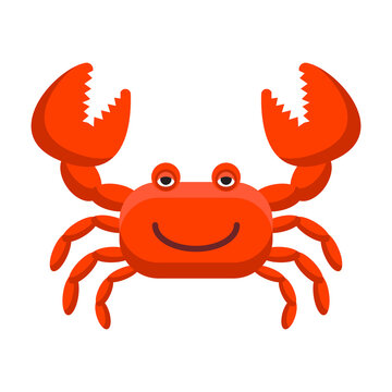 red cartoon crab