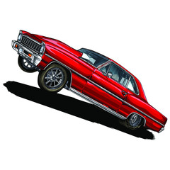 Racing car isolated on white background. vector illustration.