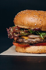 burger meat cheese fast food 