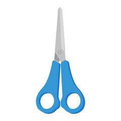 stationery blue scissors