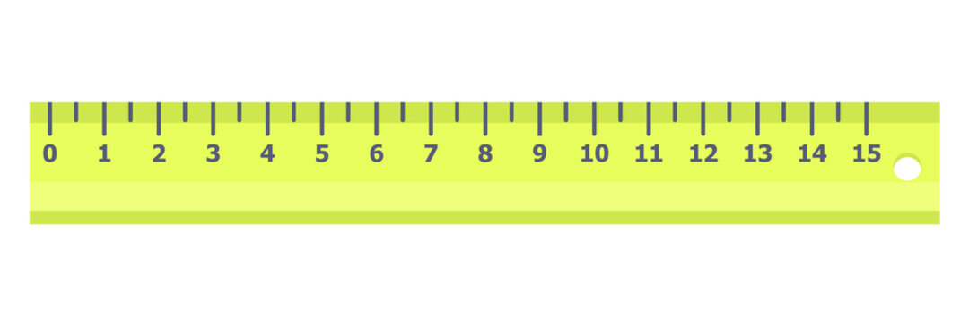 green plastic ruler