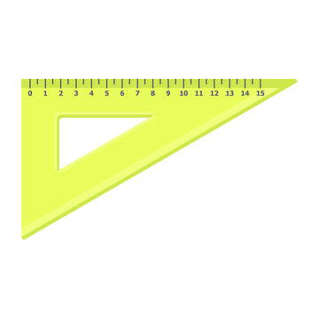 green plastic set square triangle ruler