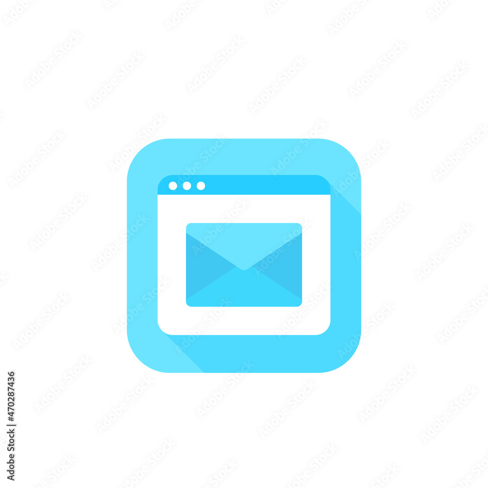 Poster email service vector icon for web