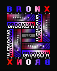 Brooklyn graphic vector typography for t shirt design and other