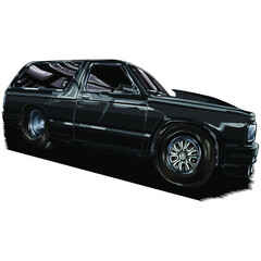 Truck car isolated on white background. vector illustration.