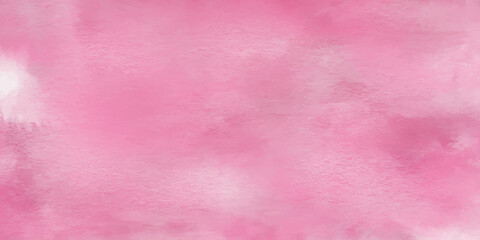 Hand painted pink watercolor background with abstract fringe and bleed paint drips and drops, brush painted pink grunge paper texture design