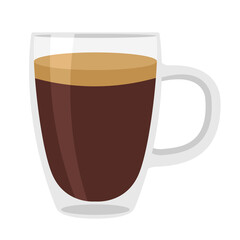 transparent glass coffee cup