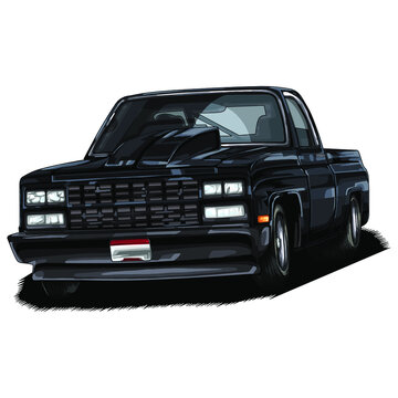 recommend clip art: Truck car isolated on white background. vector illustration.