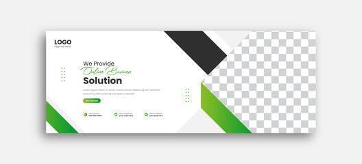 Fototapeta premium business Facebook cover design, corporate social media post design, social media post design