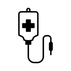 Iv blood bag icon vector on trendy design.