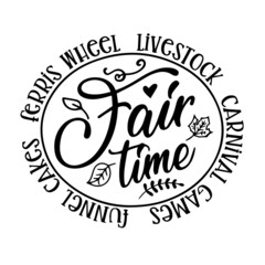 fair time logo inspirational quotes typography lettering design