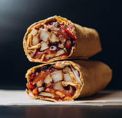 shawarma Vegetable pita fast food