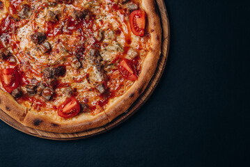 pizza meat cheese food fast food italian