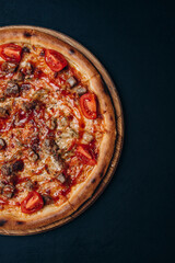 pizza meat cheese food fast food italian