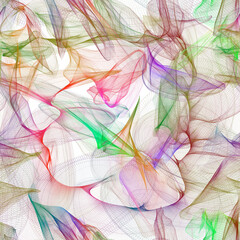 Absract multicolored brush strokes, veil imitation. Seamless pattern