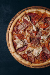 pizza cheese bacon food  fast food italian