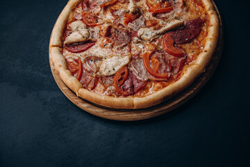 pizza cheese bacon food  fast food italian