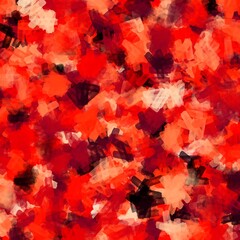 Naklejka na ściany i meble Multicoloured abstract backgound with different typer of brush strokes. Orange and red shades