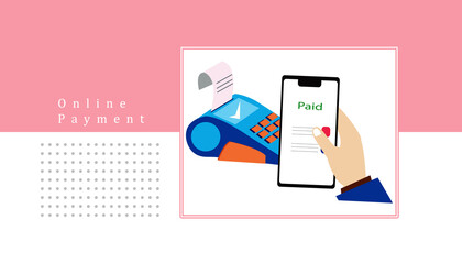 2d illustration online payment concept