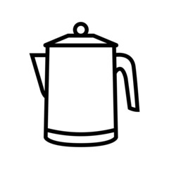 percolator coffee make equipment line icon vector. percolator coffee make equipment sign. isolated contour symbol black illustration