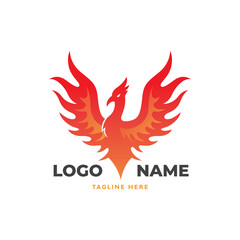 Phoenix bird logo template