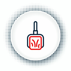 Line Dustpan icon isolated on white background. Cleaning scoop services. Colorful outline concept. Vector